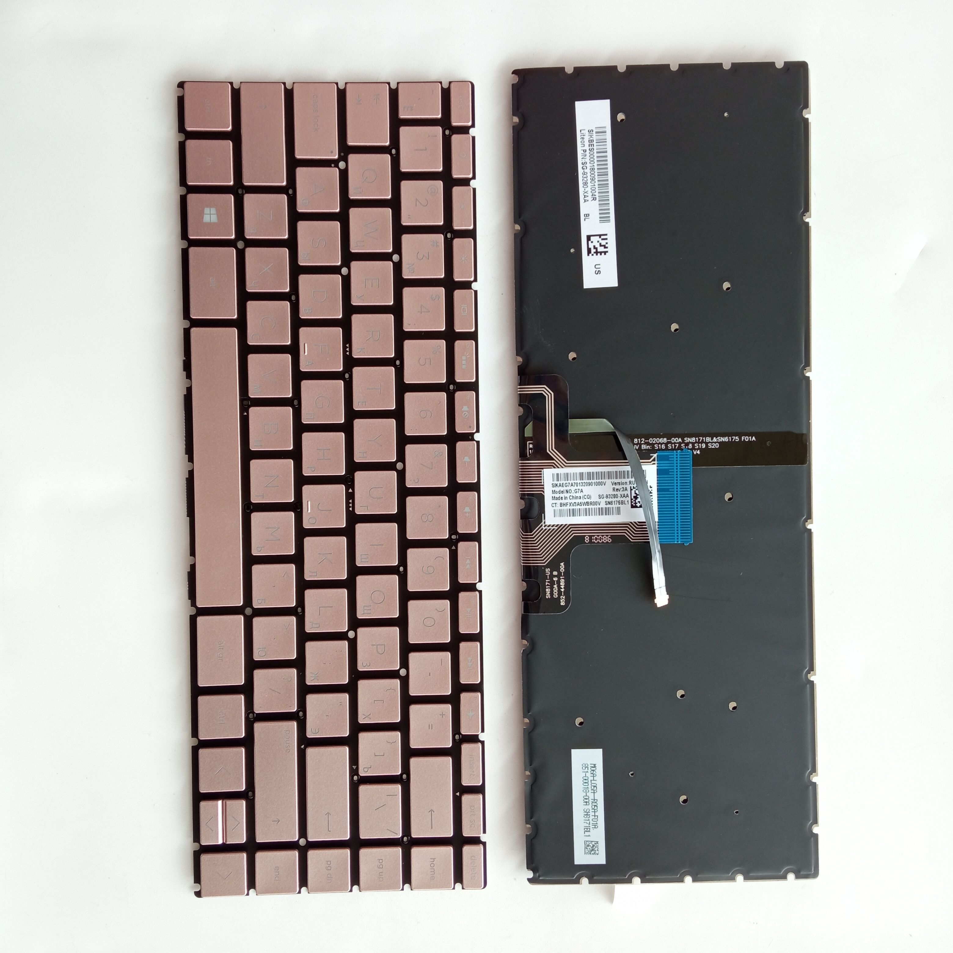 Picture of New Replacement Laptop Keyboard For HP 14-CE Gold Backlit RU Layout